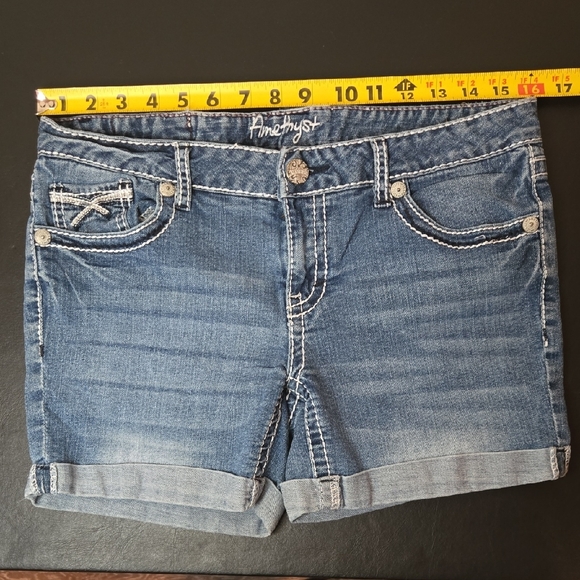 Amethyst Blue Jean Shorts - Picture 7 of 11